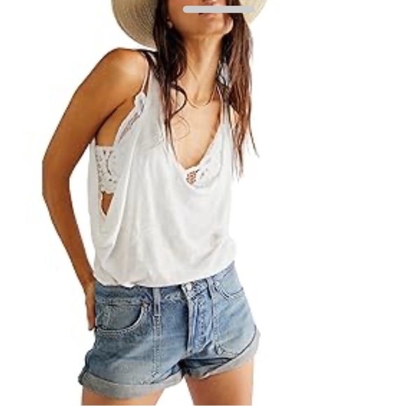 Free People Pants - Women Free People Slouch Shorts Size 27 Blue